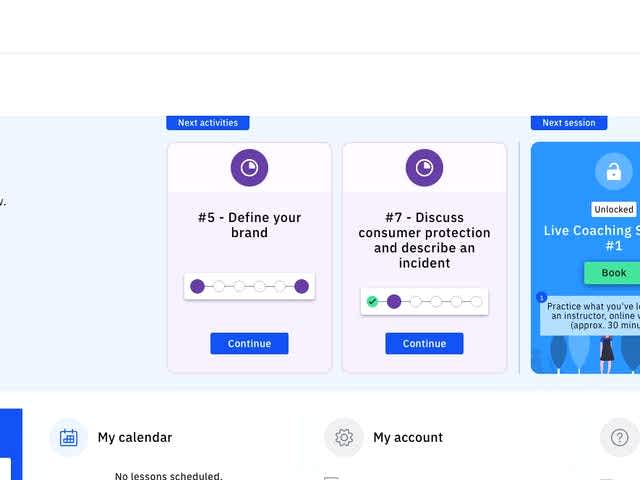 online İngilizce kursu - Adım 1 - İngilizce öğrenme platformuna giriş yapın